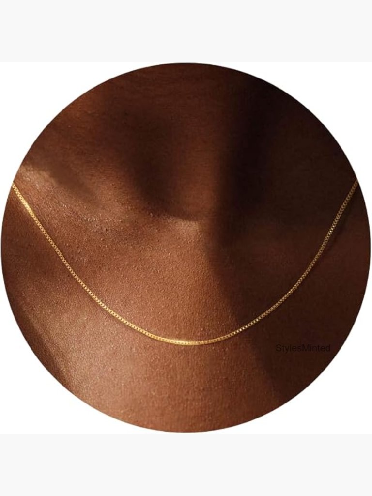 14k Gold Plated Dainty Layered Chain Choker Necklace